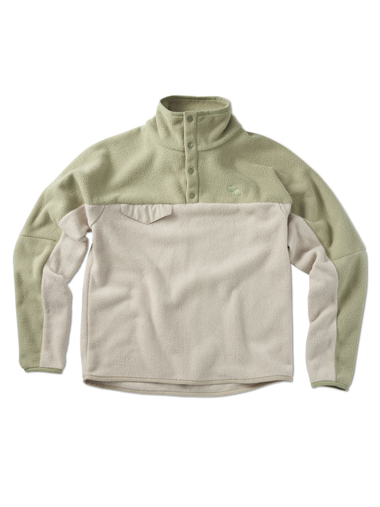 Pinqponq Fleece Pullover - Tune Olive (Unisex) Bis zu 55% Rabatt