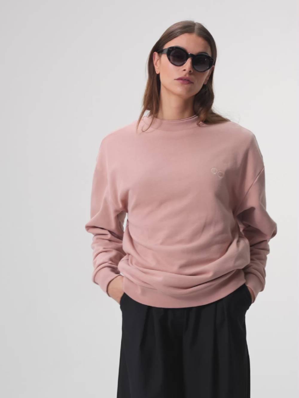 Pinqponq Sweatshirt - Ash Pink (Unisex) Super Rabatt