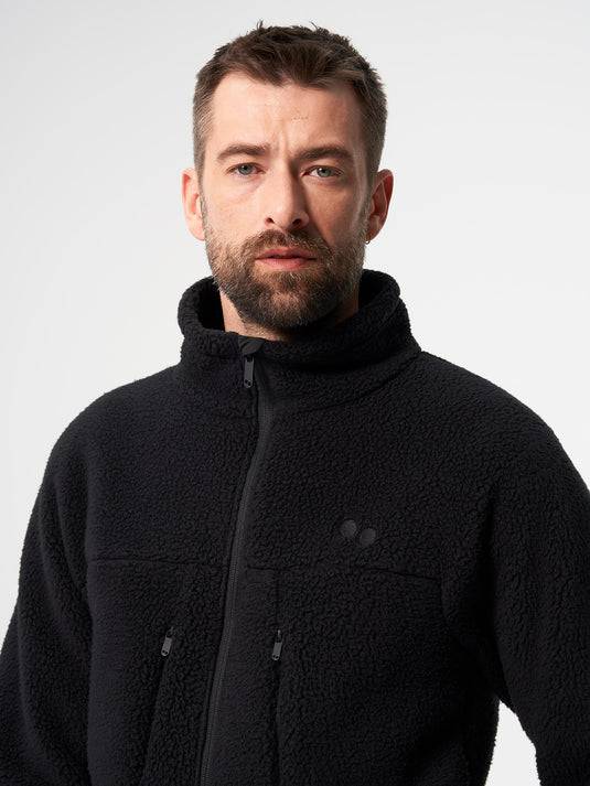 Pinqponq Fleece Jacket - Peat Black (Male) Rabatte dieses Monats