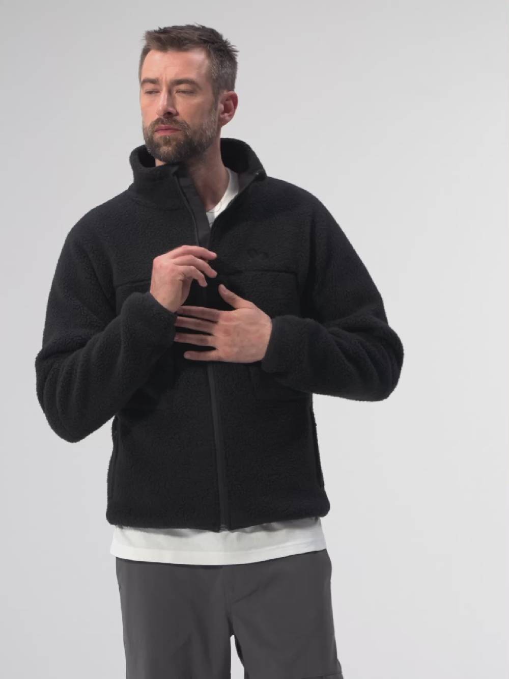 Pinqponq Fleece Jacket - Midnight Plum (Male) Verkauf