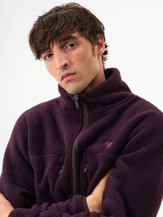 Pinqponq Fleece Jacket - Midnight Plum (Male) Verkauf