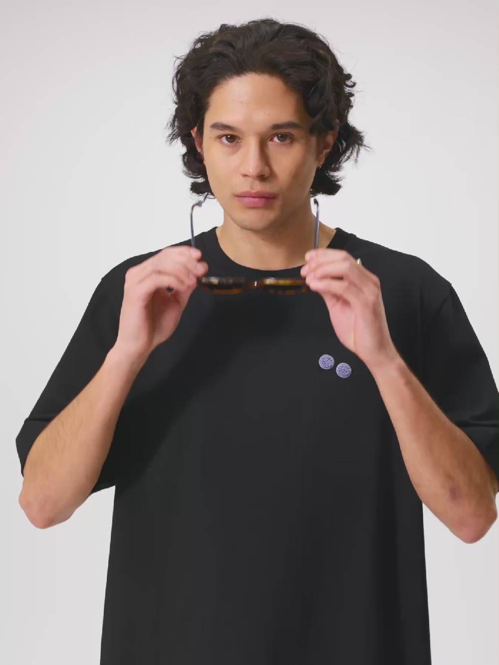 Pinqponq T-Shirt Cotton - Black Frottee Pool (Male) Hotsell
