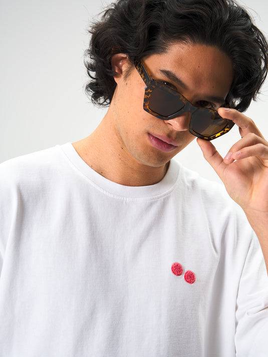 Pinqponq T-Shirt Cotton - White Frottee Watermelon (Male) Schlussverkauf
