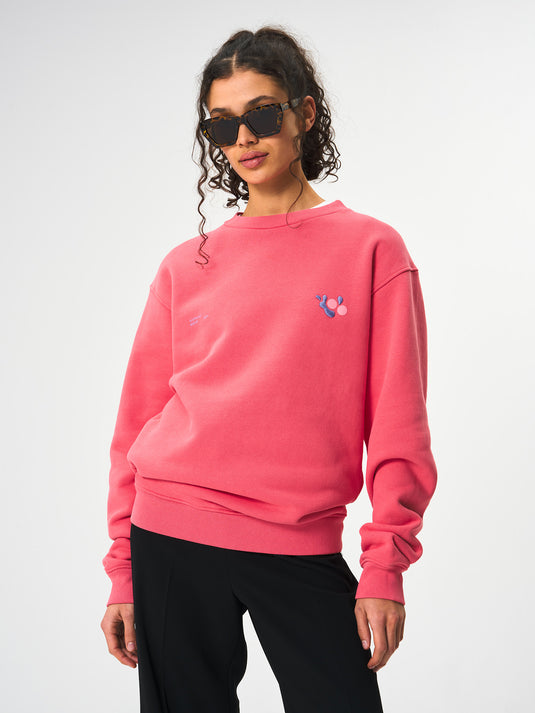 Pinqponq Sweatshirt Cotton - Watermelon Pink (Unisex) Günstiger Verkauf