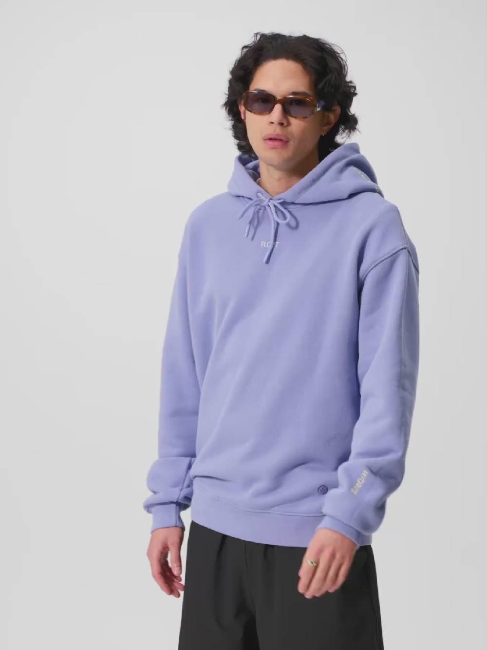 Pinqponq Hoodie Cotton - Pool Blue (Unisex) Fabrikverkauf