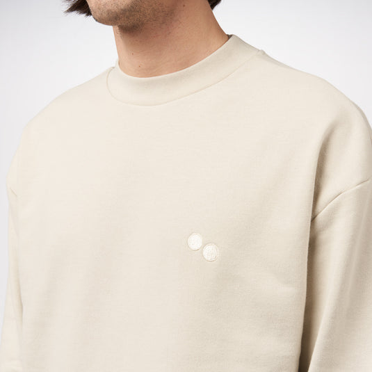 Pinqponq Sweatshirt - Cliff Beige (Unisex) Rabatt