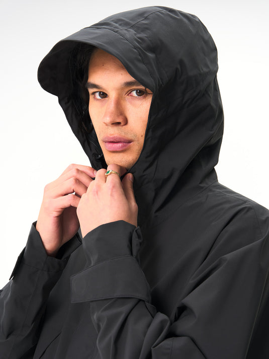 Pinqponq Aestech Rain Parka - Peat Black (Unisex) Sonderangebote
