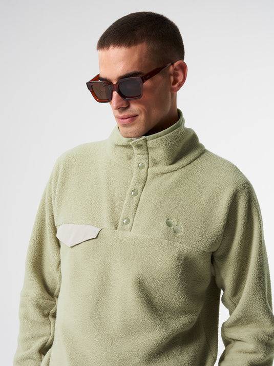 Pinqponq Fleece Pullover - Reed Olive (Unisex) Riesige Ersparnisse