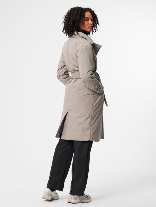 Pinqponq Padded Trench Coat - Cement Taupe (Unisex) Neueste Stile