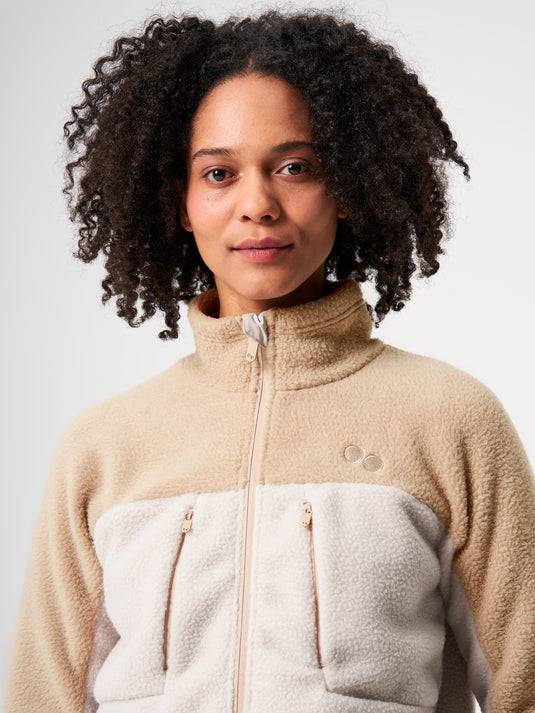Pinqponq Fleece Jacket - Tune Khaki (Female) Bis zu 50% Rabatt