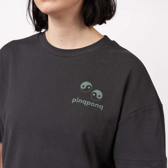 Pinqponq T-Shirt - Peat Black Yin Yang (Unisex) Bis zu 60% Rabatt