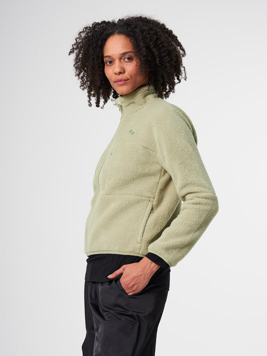 Pinqponq Fleece Jacket - Reed Olive (Female) Bis zu 65% Rabatt