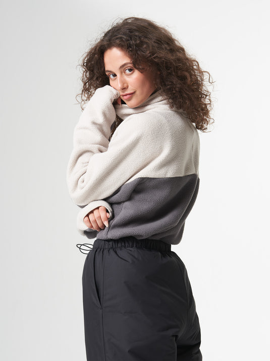 Pinqponq Fleece Pullover - Tune Beige (Unisex) Sonderangebot der Fabrik