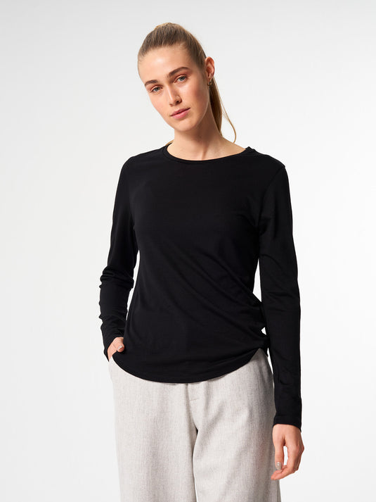 Pinqponq Longsleeve Merino - Sheep Black (Female) Kostenloser Versand international