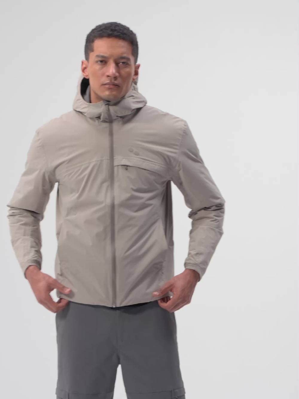 Pinqponq Hoodie Jacket - Cement Taupe (Male) Speichern exportieren