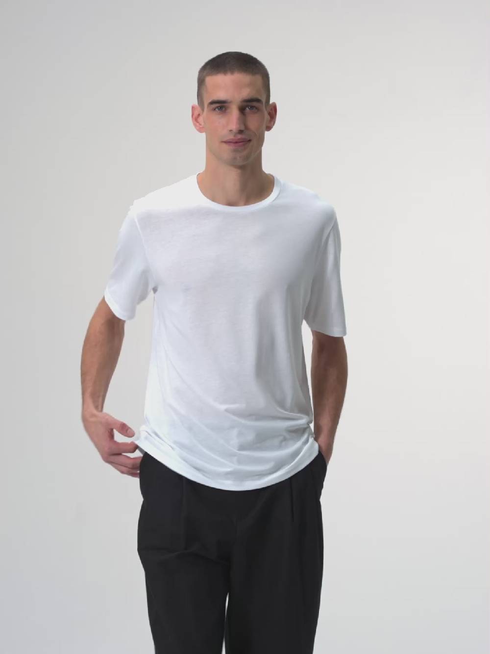 Pinqponq T-Shirt TENCEL™ - Wooden White (Male) 2025
