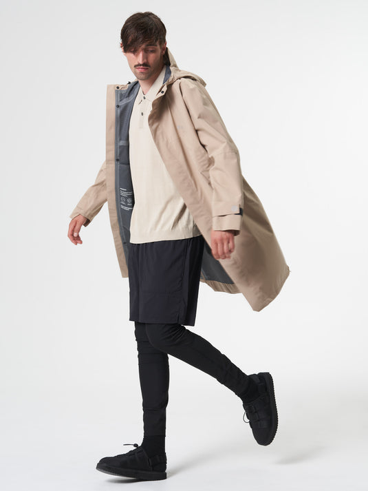 Pinqponq Aestech Rain Parka - Caramel Khaki (Unisex) Hotsell