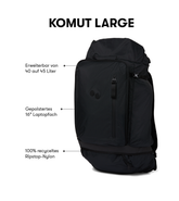 Pinqponq Komut Large - Pure Black Saisonschlussverkauf