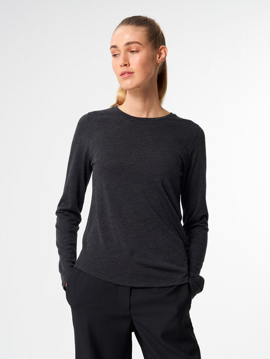 Pinqponq Longsleeve Merino - Dark Grey Melange (Female) Muttertagsangebot