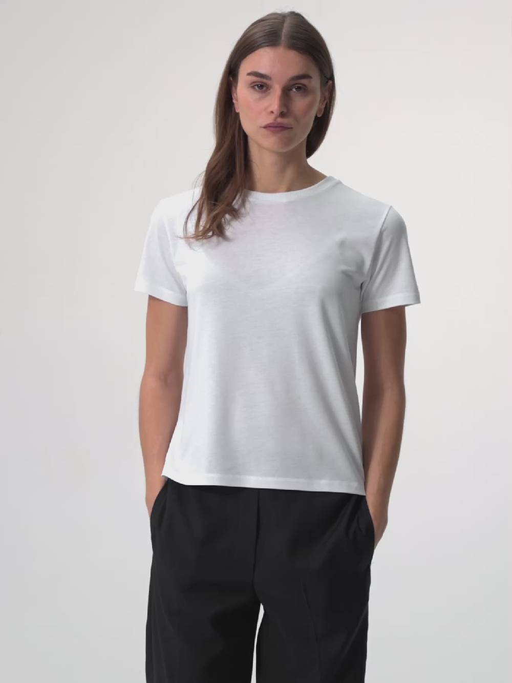 Pinqponq T-Shirt TENCEL™ - Wooden White (Female) Jubiläumsangebot
