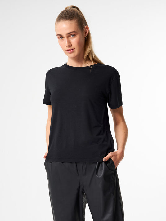 Pinqponq T-Shirt TENCEL™ - Wooden Black (Female) Lagerräumung