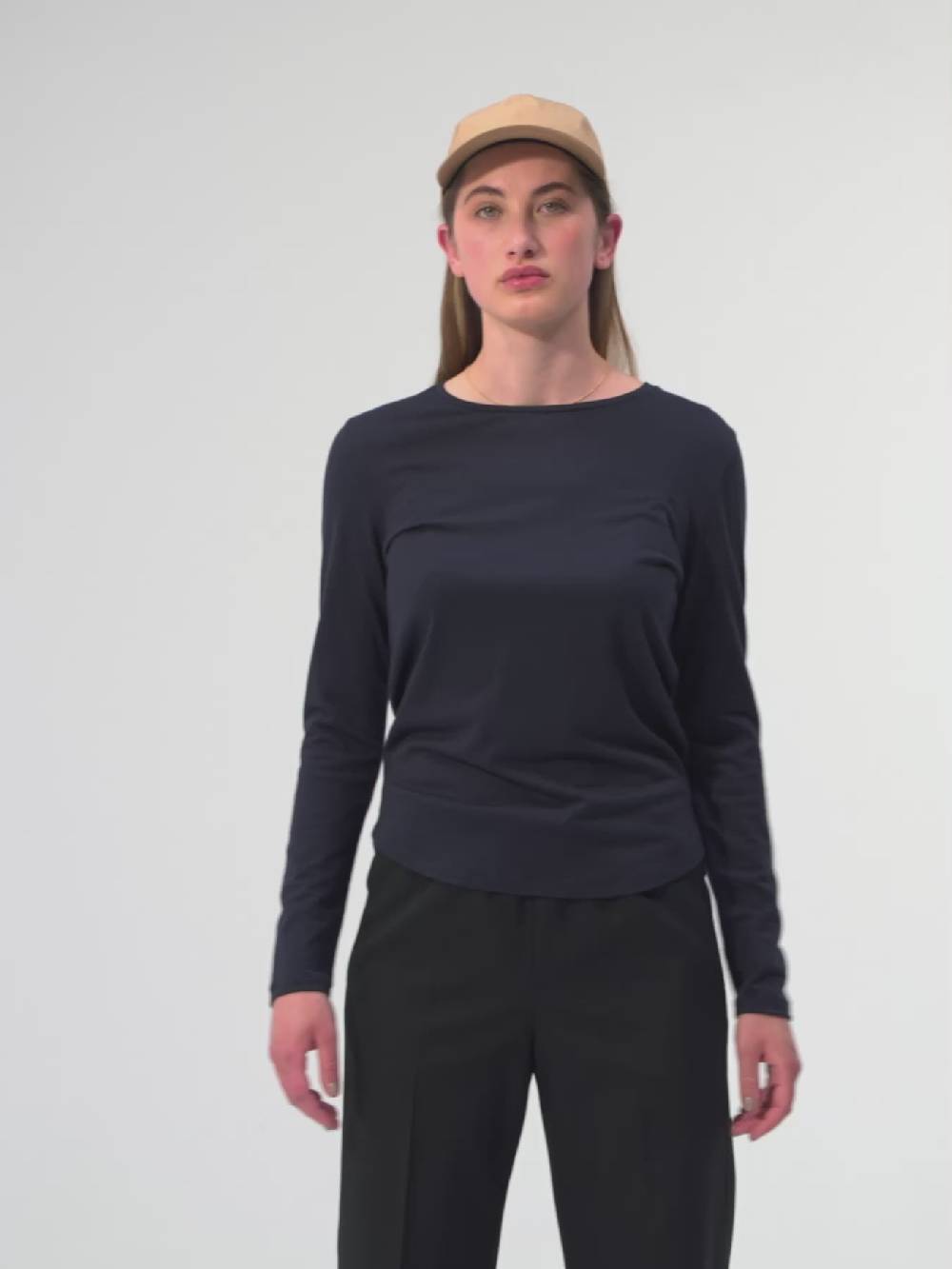 Pinqponq Longsleeve Merino - Sheep Navy (Female) Neueste Mode
