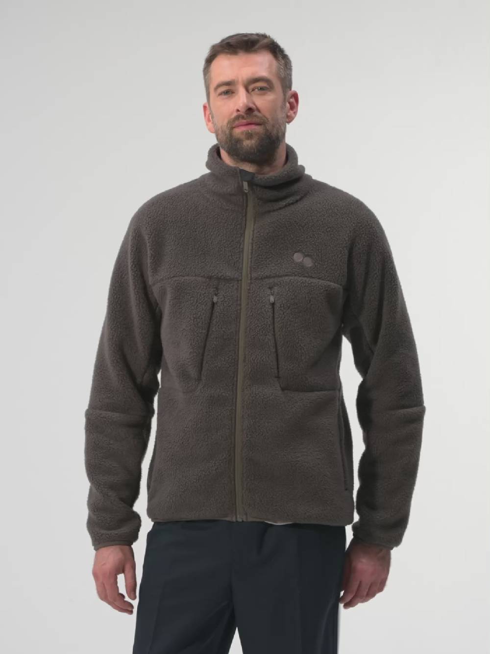 Pinqponq Fleece Jacket - Coffee Brown (Male) Bis zu 60% Rabatt