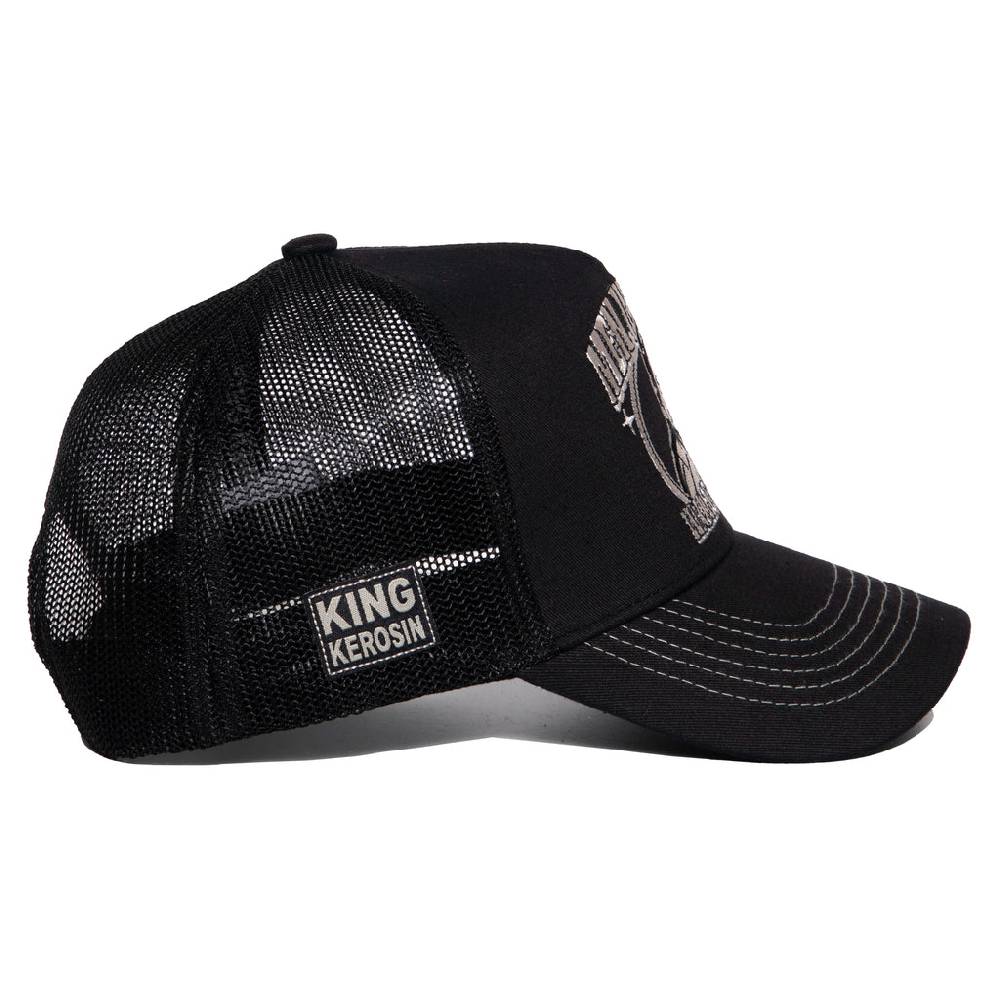 Queen Kerosin Trucker Cap «Man in Black» VIP-Rabatte