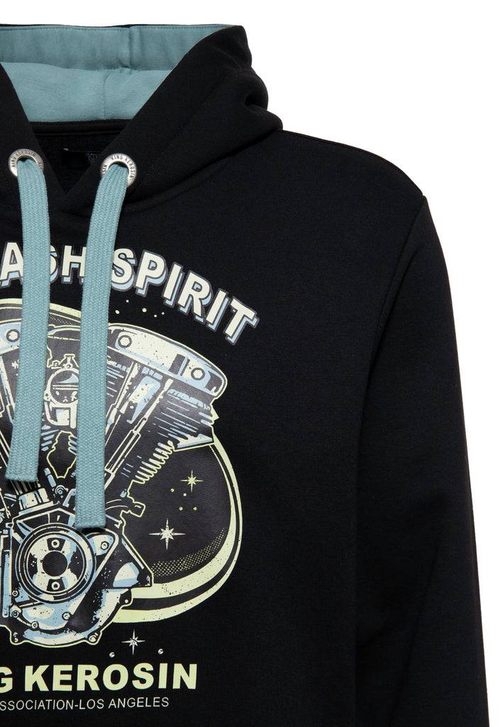 Queen Kerosin Hoodie «Unleash Spirit» Sonderangebot der Fabrik