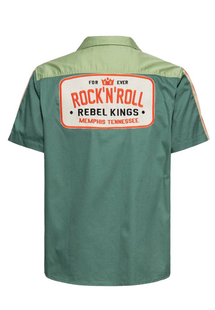 Queen Kerosin Racing-Hemd «Rock'n'Roll Rebel Kings» Blitzverkäufe