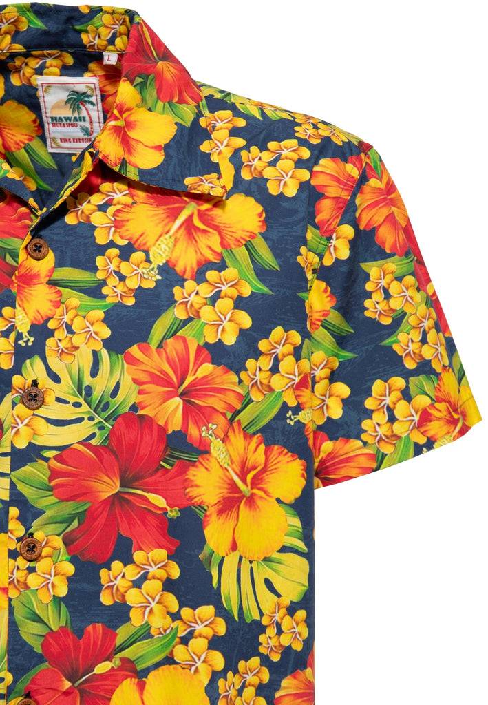 Queen Kerosin Hawaiihemd «Hibiscus Dream» Vatertagsangebot