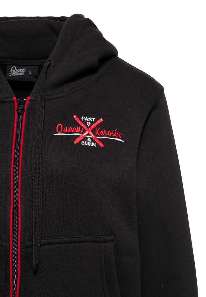 Queen Kerosin Kapuzensweatjacke «Fast & Curvy» Zeitlich begrenztes Angebot