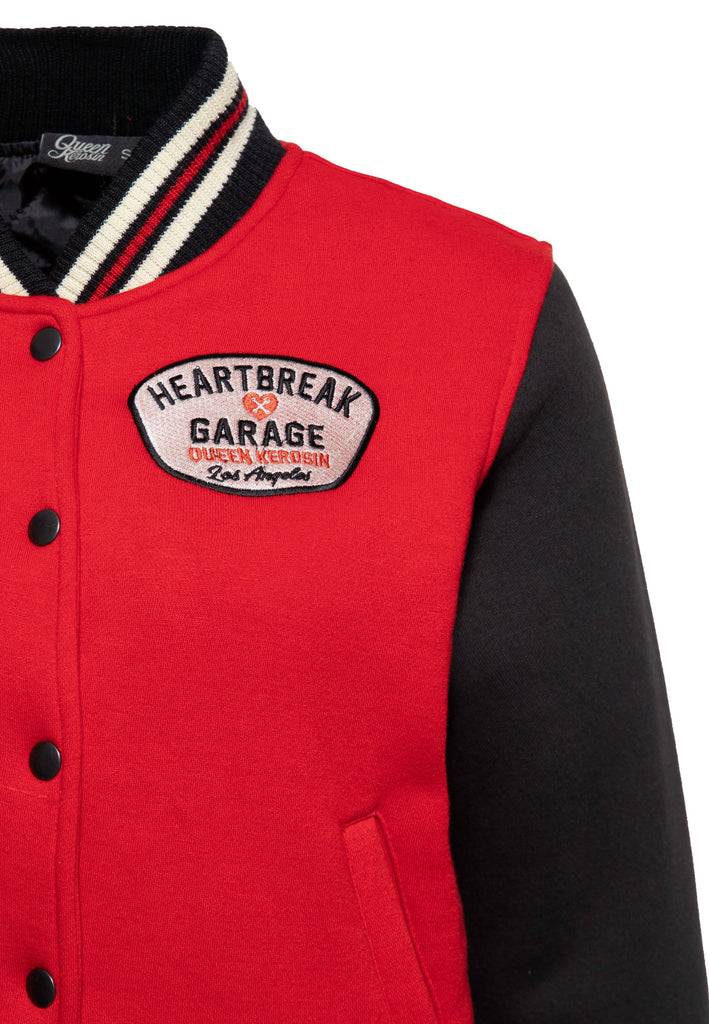 Queen Kerosin College Jacke «Heartbreak Garage» Kauf eins, bekomm eins gratis