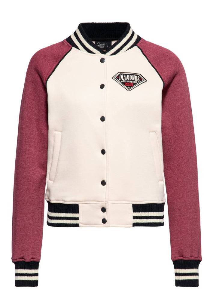 Queen Kerosin College Jacke «Diamonds» Tägliche Deals