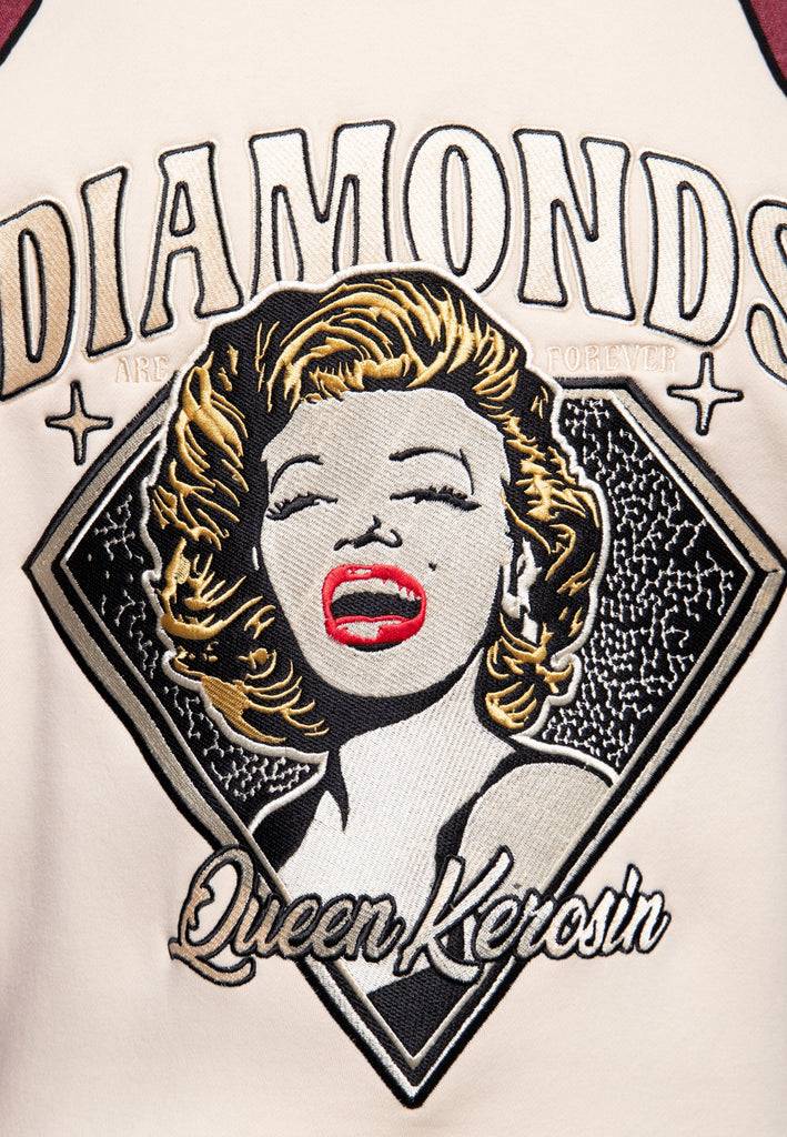 Queen Kerosin College Jacke «Diamonds» Tägliche Deals