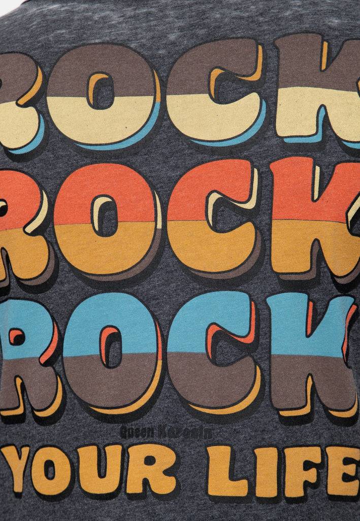 Queen Kerosin Enzym Wash Langarmshirt «Rock Your Life» Riesige Ersparnisse