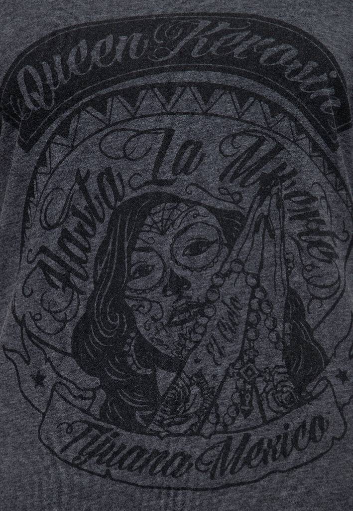 Queen Kerosin Enzym Wash T-Shirt «Hasta La Muerte» VIP-Rabatte