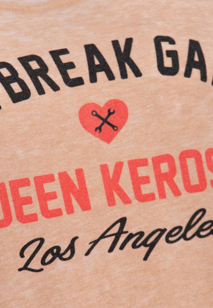 Queen Kerosin Enzym Wash T-Shirt «Heartbreak Garage» Tiefpreis