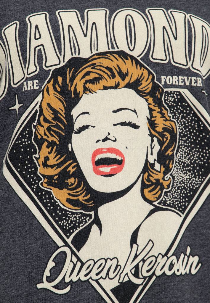 Queen Kerosin Enzym Wash T-Shirt «Diamonds» Kostenlose Rückgabe