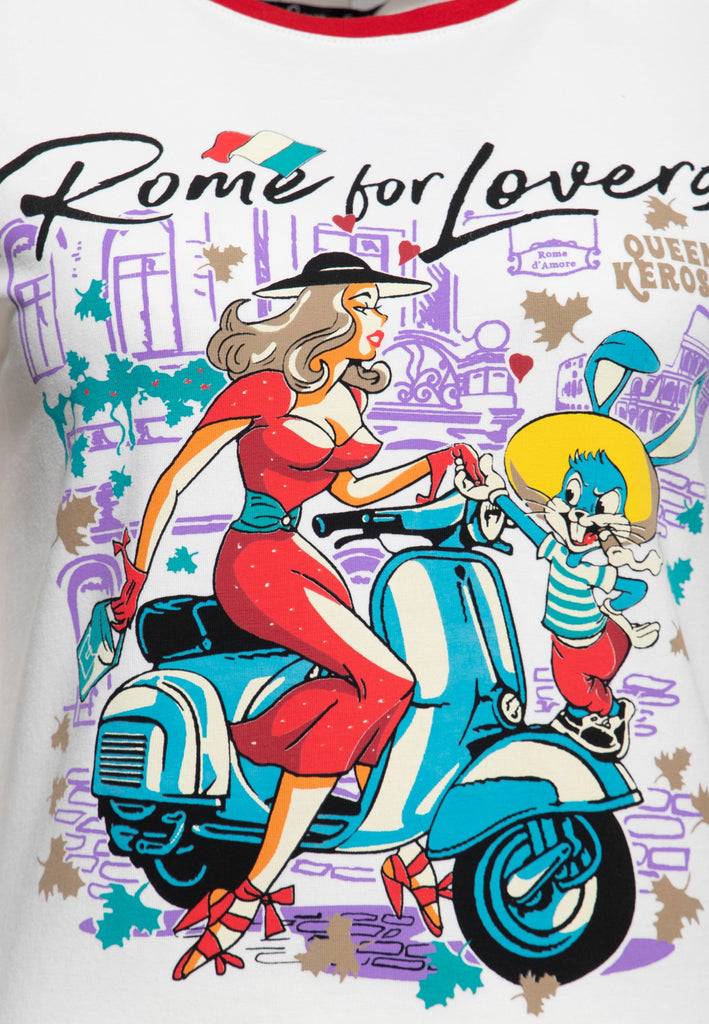 Queen Kerosin T-Shirt «Rome for Lovers» Begrenzte Freigabe