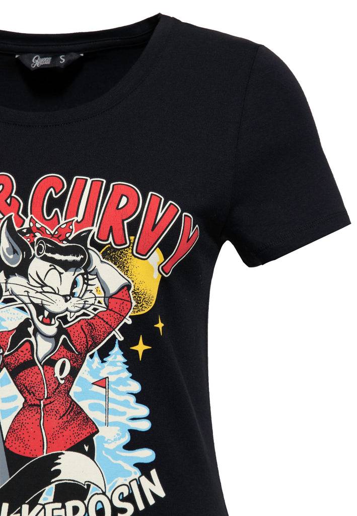 Queen Kerosin T-Shirt «Fast & Curvy» JETZT KAUFEN