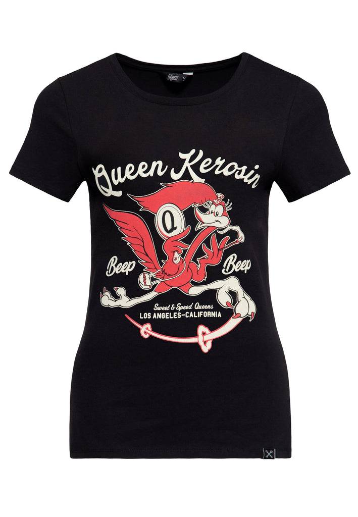 Queen Kerosin T-Shirt «Beep Beep» Bis zu 60% Rabatt