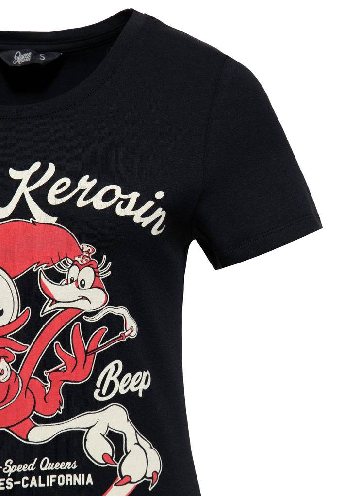 Queen Kerosin T-Shirt «Beep Beep» Bis zu 60% Rabatt