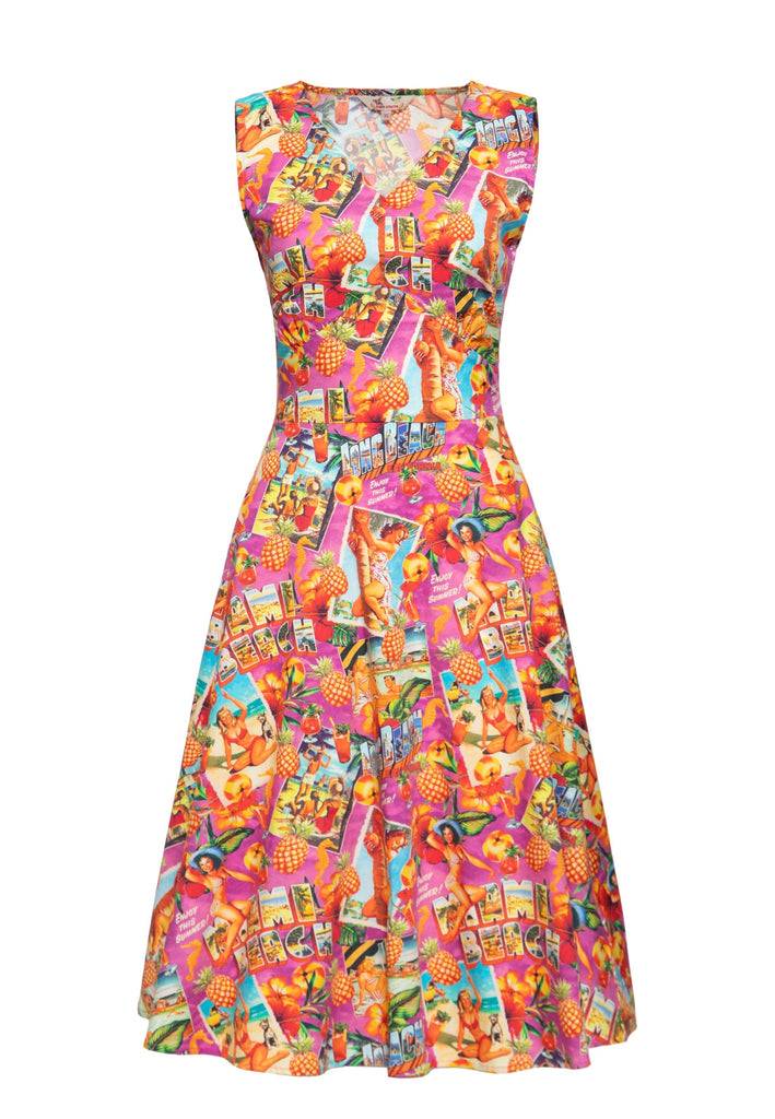 Queen Kerosin Swingkleid «Miami & Long Beach» Nur für heute
