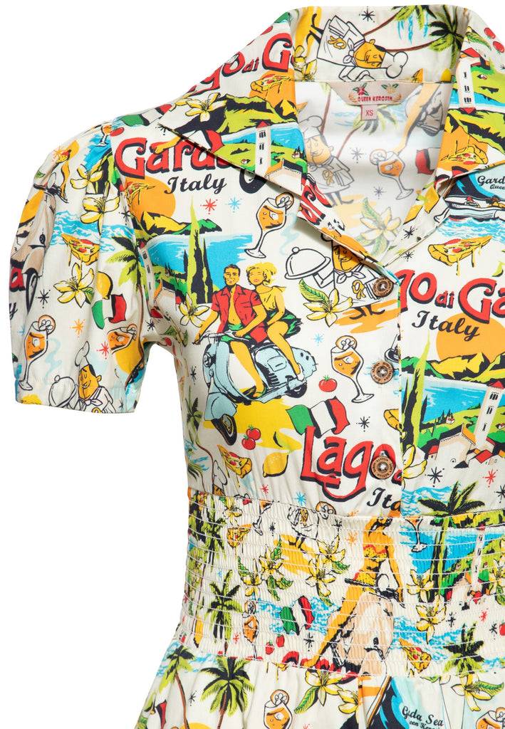 Queen Kerosin Swingkleid «Lago di Garda» Nur noch ein Tag übrig