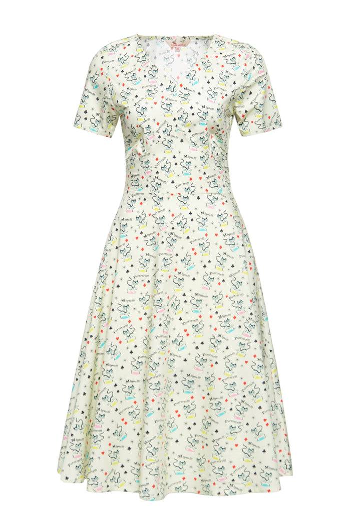 Queen Kerosin Swingkleid «Retro Cats» Riesige Rabatte