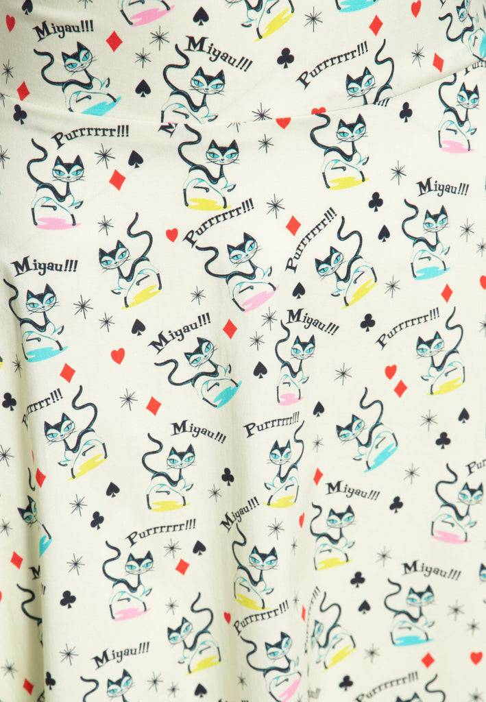 Queen Kerosin Swingkleid «Retro Cats» Riesige Rabatte