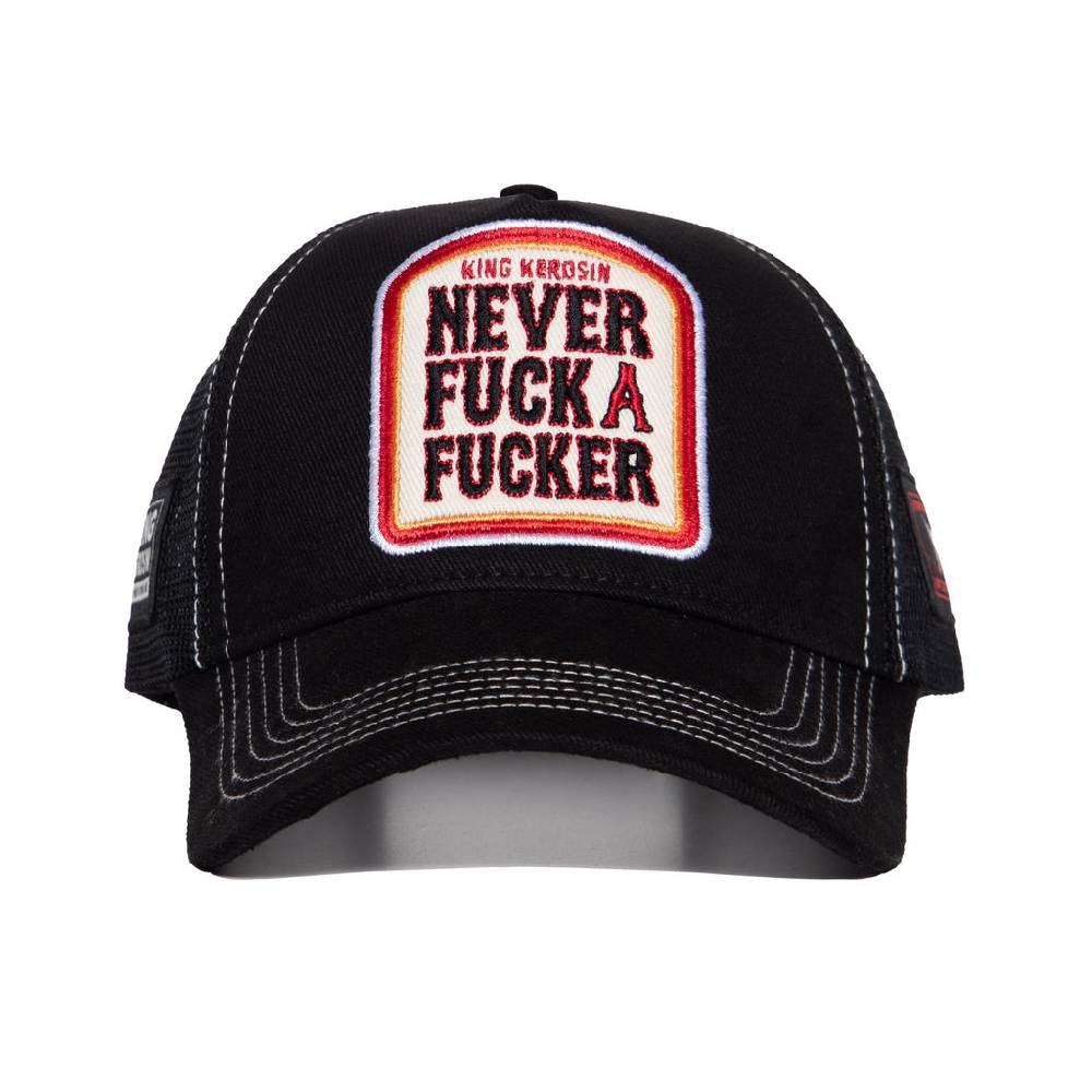 Queen Kerosin Trucker Cap «Never Fuck A Fucker» Lucki Maurer Edition 50% Rabatt für begrenzte Zeit