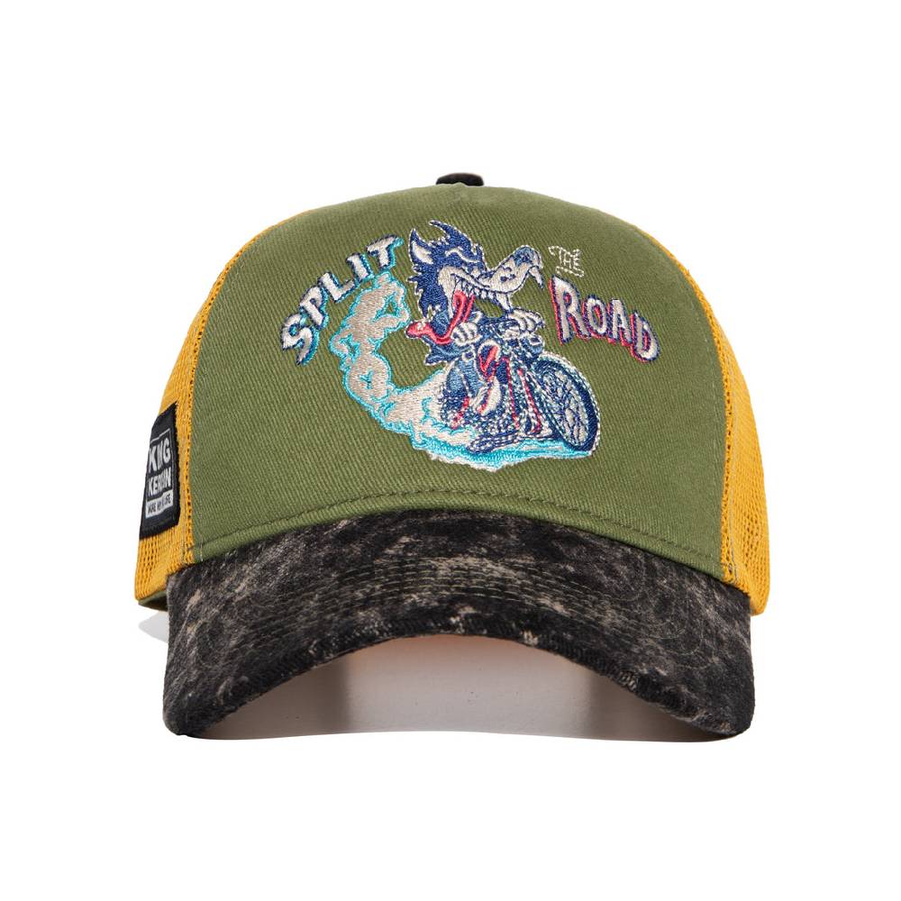Queen Kerosin Trucker Cap «Split the Road» Outlet