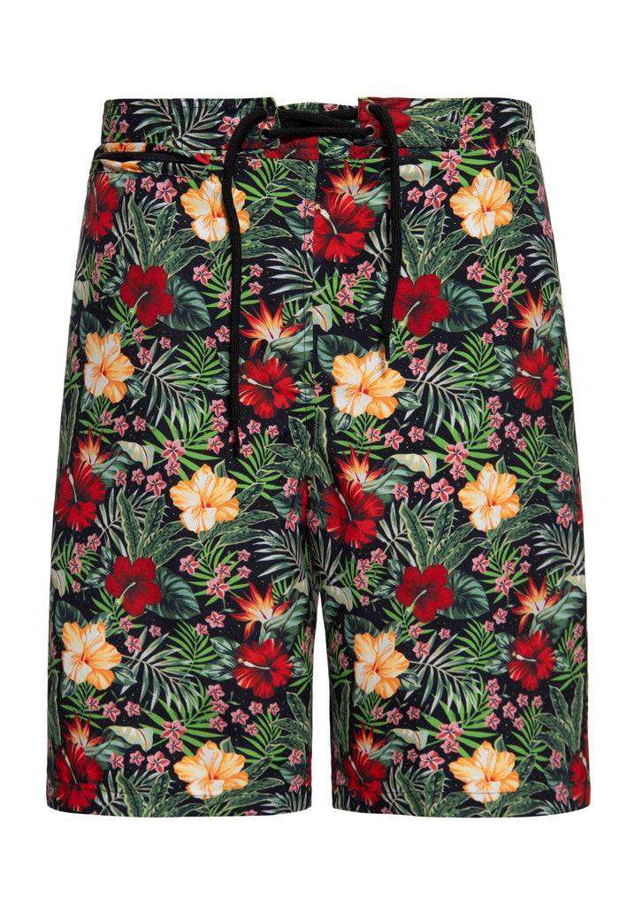 Queen Kerosin Badeshorts «Hibiscus» Limitierter Zeitrabatt